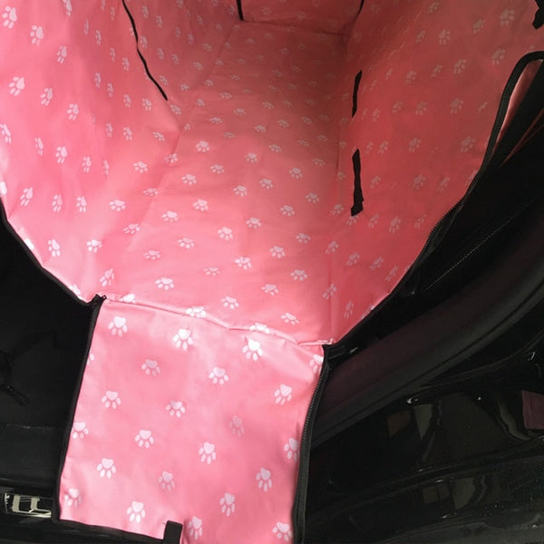 Cozy Hammock-Style Waterproof Scratch-Proof Dog Car Rear Seat Cover